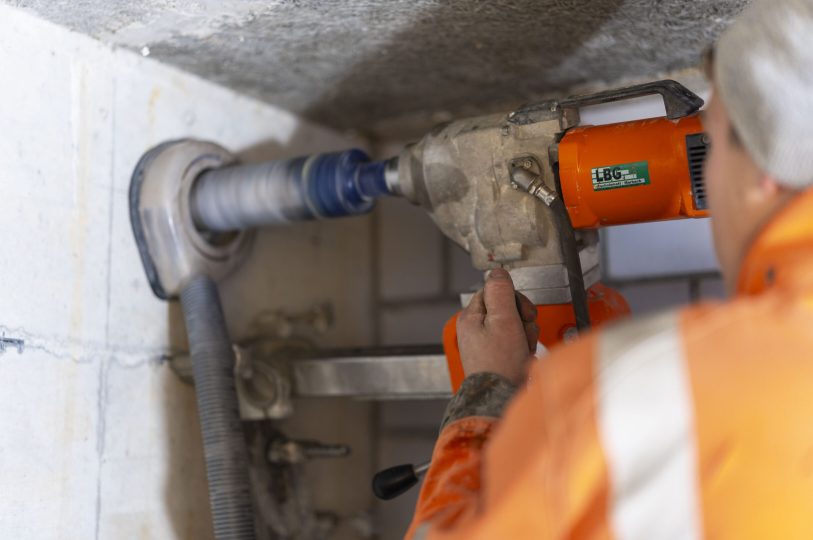 Kernbohrung Betonwand